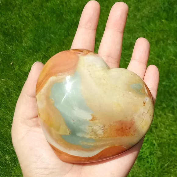 ✨ 3x HP ✨ Polychrome Jasper ✨ Heart ✨ - Picture 17 of 17